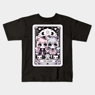 The Lovers Tarot Card Kawaii Pastel Goth Creepy Cute Anime Kids T-Shirt